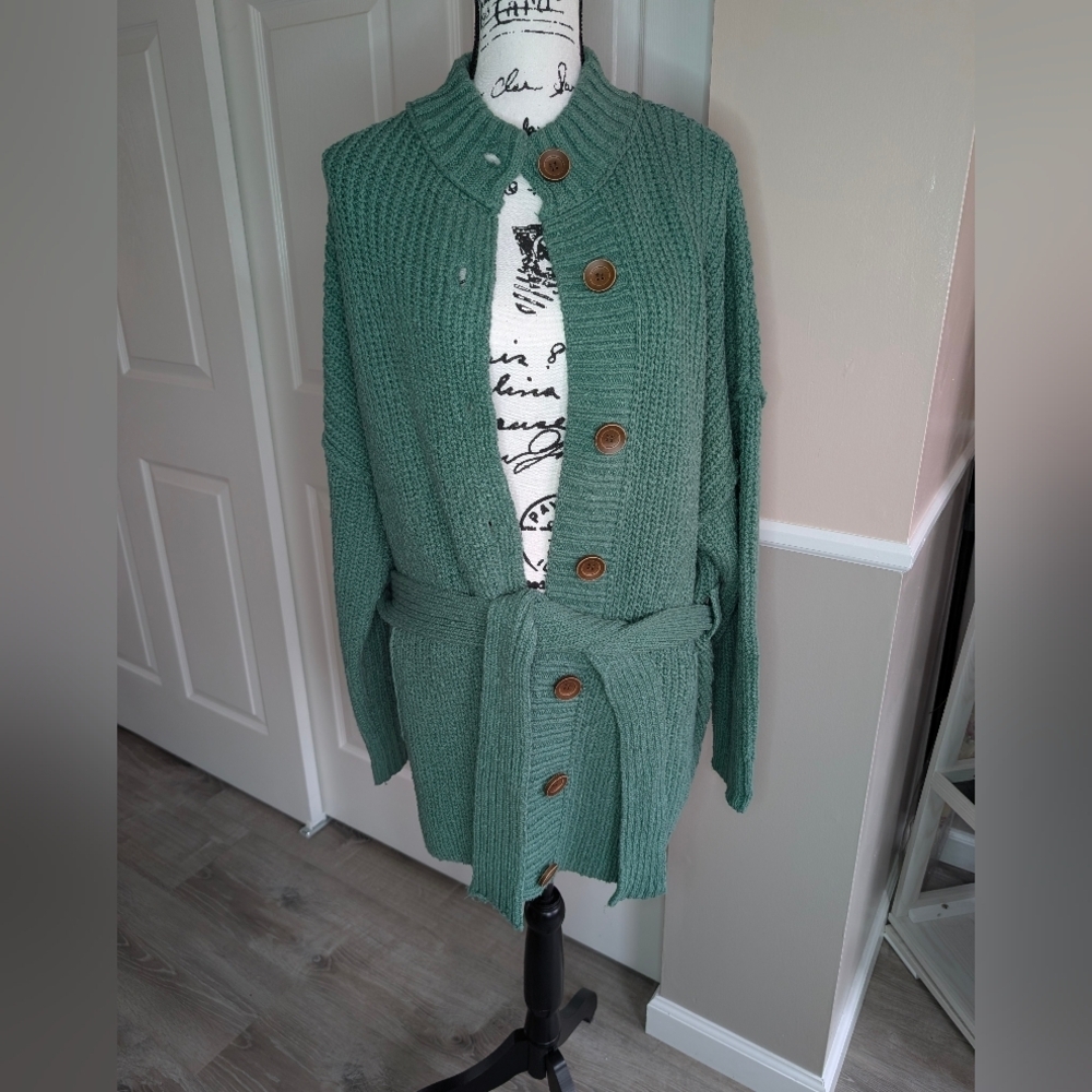 NWT Free People Brooklyn Belted Cardi